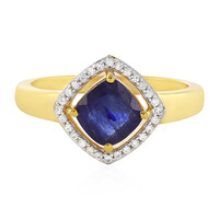 Zilveren ring met een Madagaskar Blauwe Saffier