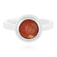 Zilveren ring met een zonnesteen