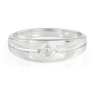 Zilveren ring met een witte topaas