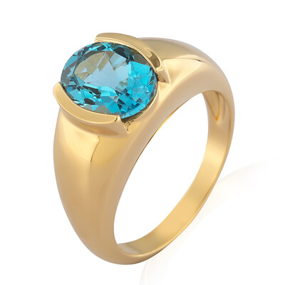 Zilveren ring met een Zwitsers-blauwe topaas (de Melo)