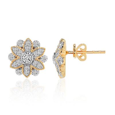 Gouden oorbellen met IF Diamanten (D) (Annette)