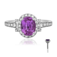 Gouden ring met een roze saffier (CIRARI)