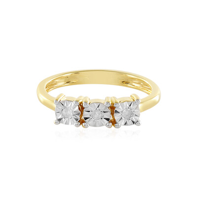 Zilveren ring met I3 (J) Diamanten
