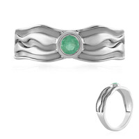 Zilveren ring met een Ethiopische smaragd (SAELOCANA)