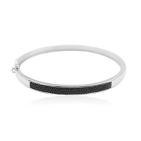 Zilveren armband met zwarte spinelstenen