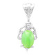 Zilveren hanger met een keizerlijk chrysopraas