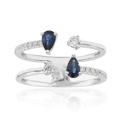 Gouden ring met Ceylon saffieren
