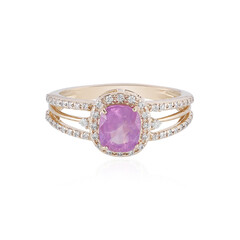 Gouden ring met een Onverhitte Luc Yen saffier (AMAYANI)