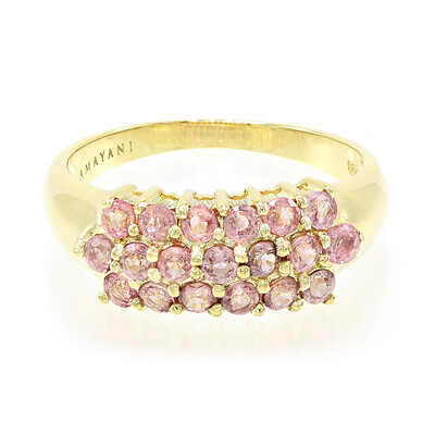 Gouden ring met Onverhitte Padparadscha Saffieren (AMAYANI)