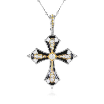 Zilveren halsketting met een zirkoon (Dallas Prince Designs)