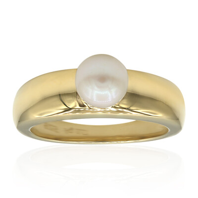 Zilveren ring met een zoetwater kweekparel
