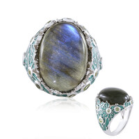 Zilveren ring met een Blauwe Minary Labradoriet (Adela Silber)