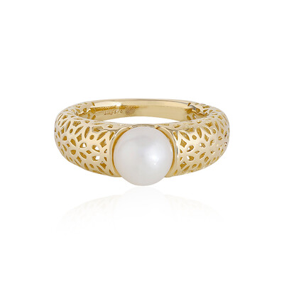 Gouden ring met een zoetwater kweekparel (Ornaments by de Melo)