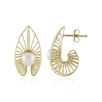 Gouden oorbellen met zoetwater kweekparels (Ornaments by de Melo)