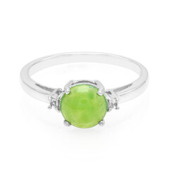Zilveren ring met een keizerlijk chrysopraas