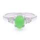 Zilveren ring met een keizerlijk chrysopraas