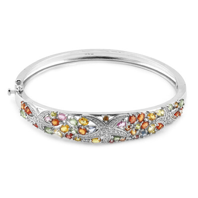 Zilveren armband met saffieren