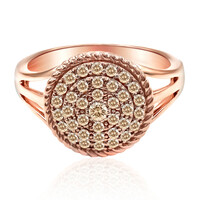 Gouden ring met een SI1 Argyle Rose De France Diamant