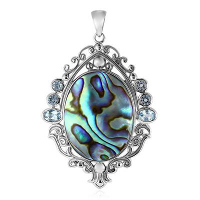 Zilveren hanger met een Abalone schelp (Art of Nature)