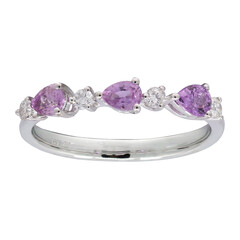 Gouden ring met roze saffieren (CIRARI)