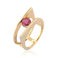 Zilveren ring met een Madagaskar Robijn (de Melo)