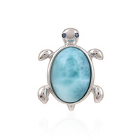 Zilveren hanger met een larimar