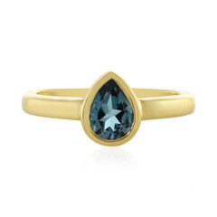 Zilveren ring met een Londen-blauwe topaas