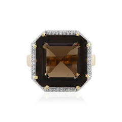 Zilveren ring met een rookkwarts
