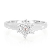 Zilveren ring met een Ceylon roze saffier