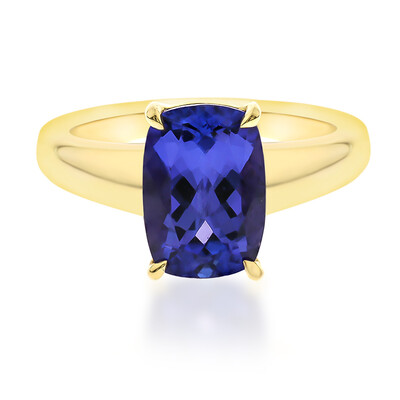 Gouden ring met een AAA tanzaniet (CIRARI)