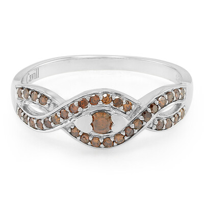 Zilveren ring met een Fancy diamant