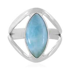Zilveren ring met een larimar