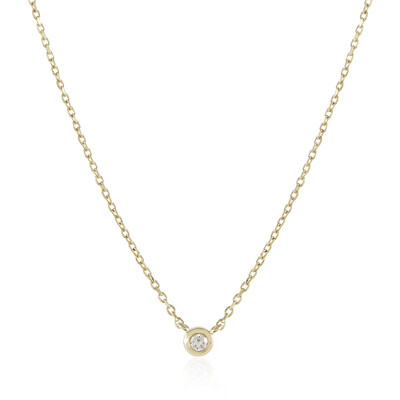 Gouden halsketting met een loepzuivere (G) diamant