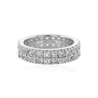 Zilveren ring met witte topaasstenen