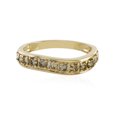Gouden ring met I1 Bruine Diamanten