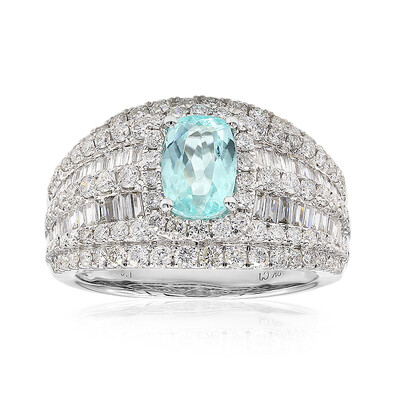 Gouden ring met een Paraiba toermalijn (CIRARI)