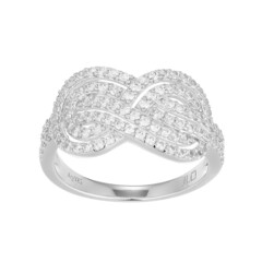 Zilveren ring met zirkonen