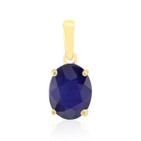 Gouden hanger met een Madagaskar Blauwe Saffier