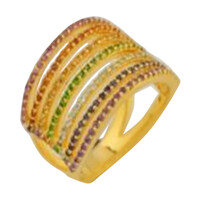 Zilveren ring met Zambia-amethisten