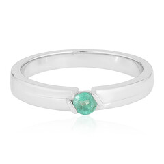 Zilveren ring met een Columbiaanse smaragd