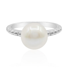 Zilveren ring met een zoetwater kweekparel (TPC)