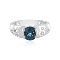 Zilveren ring met een Londen-blauwe topaas