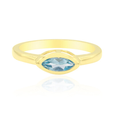 Zilveren ring met een Zwitsers-blauwe topaas