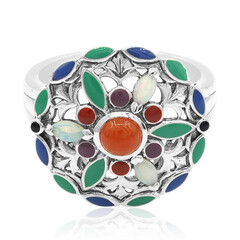 Zilveren ring met een Rode Jadeite