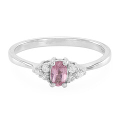 Zilveren ring met een roze koper toermalijn