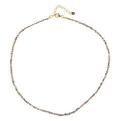 Zilveren halsketting met Champagne Diamanten