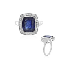 Zilveren ring met een Madagaskar Blauwe Saffier