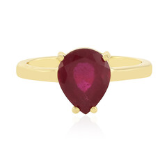 Zilveren ring met een Madagaskar Robijn