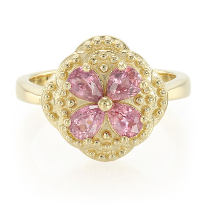 Gouden ring met Onverhitte Padparadscha Saffieren (AMAYANI)
