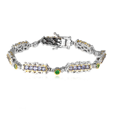 Zilveren armband met tanzanieten (Gems en Vogue)